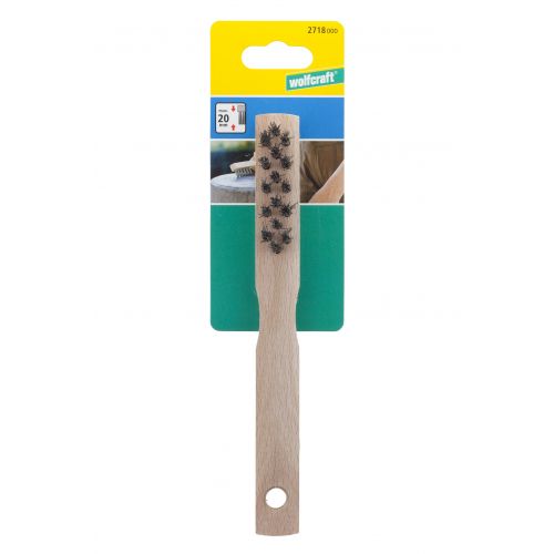 1 cepillo manual de alambre de acero, modelo de madera 200 mm