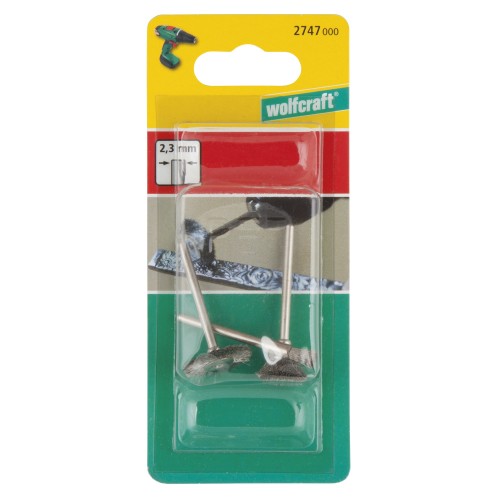 Juego de minicepillos metálicos de alambre de acero inoxidable, 3 piezas