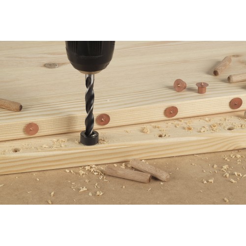 Juego de topes de profundidad para brocas para madera de 3 pzas.