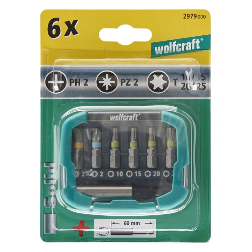 Caja de puntas de estrella (PH/PZ) / TORX® (T), 7 piezas