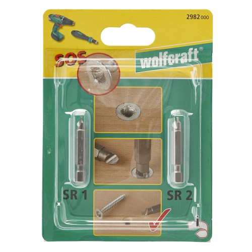 Juego de puntas para tornillos con perfil defectuoso, 2 piezas