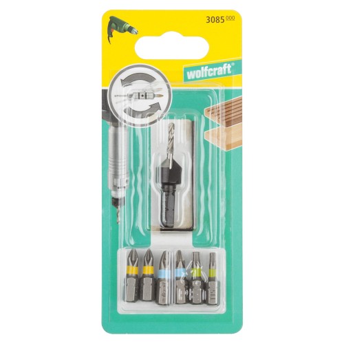 Juego Flipbit para construcción de madera, 7 piezas