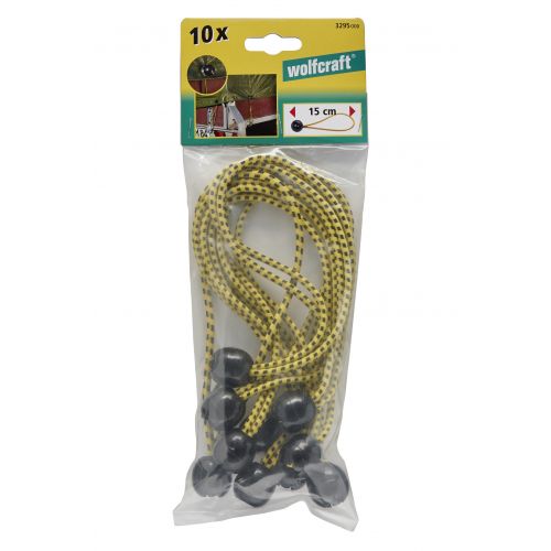 10 extensores de lonas con bola/cordón de 0,15 m