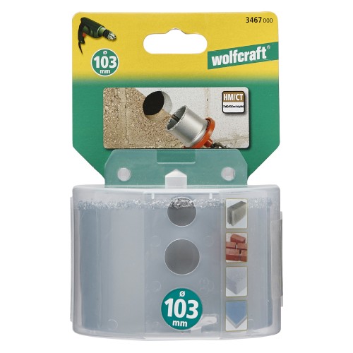 Corona de perforación recubierta de carburo de tungsteno, Ø 103 mm