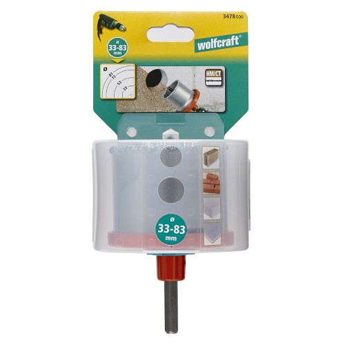 Juego de sierras de corona de perforación, recubrimiento de carburo de tungsteno, 6 piezas