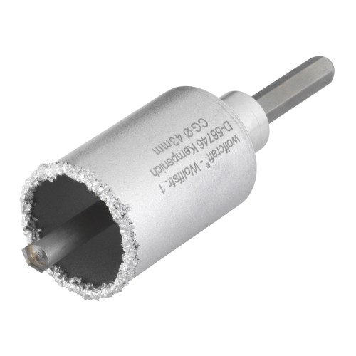 1 corona de perforación CT con vástago y broca ø 43 mm