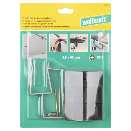 Set de fijación para planchas de placa de yeso, 8 piezas