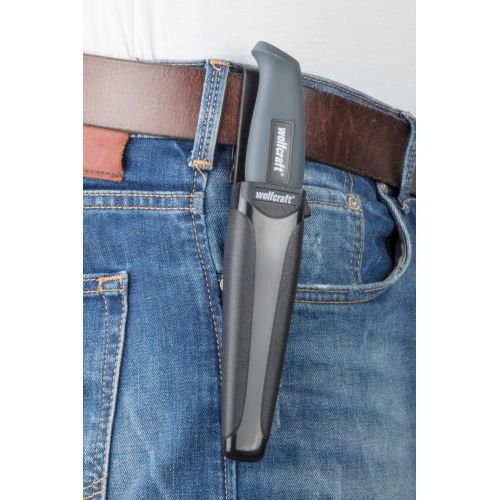 Cuchillo de exterior con filo liso y estuche