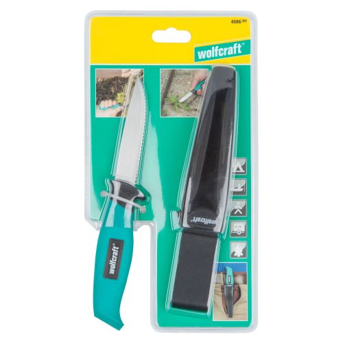 1 cuchillo de exterior con cuchilla dentada y estuche