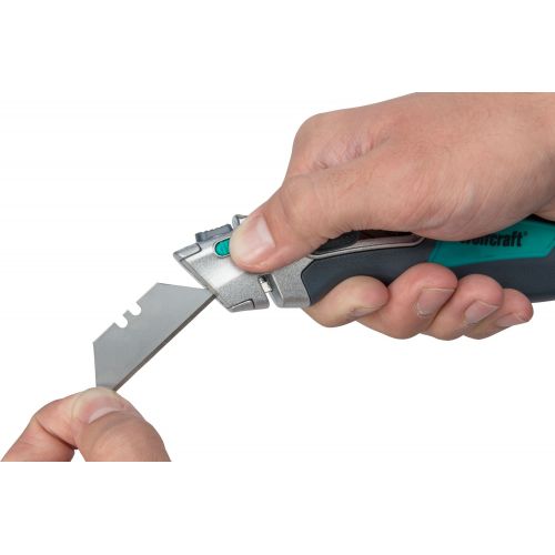 Cúter de seguridad dual profesional con cuchilla retráctil