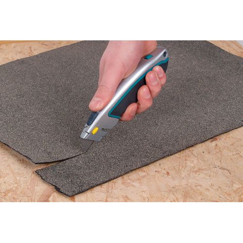 Cúter de cuchillas trapezoidales de cambio rápido con cuchilla retráctil