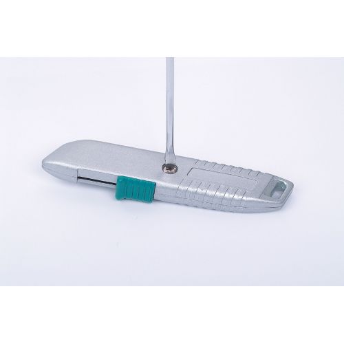 Cúter de seguridad de metal con cuchilla trapezoidal