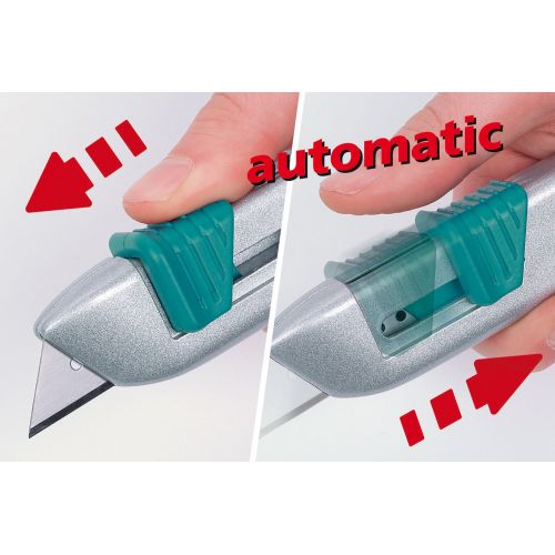 Cúter de seguridad de metal con cuchilla trapezoidal