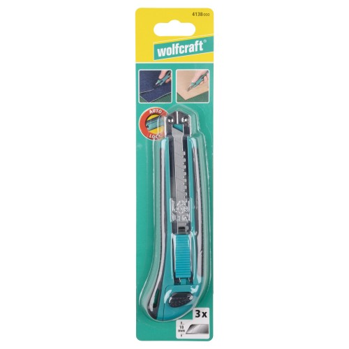 Cúter de cuchillas separables bicomponente de plástico de 18 mm