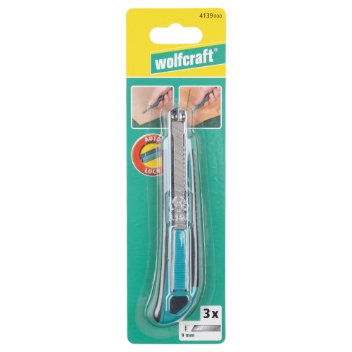 Cúter de cuchillas separables bicomponente de plástico de 9 mm