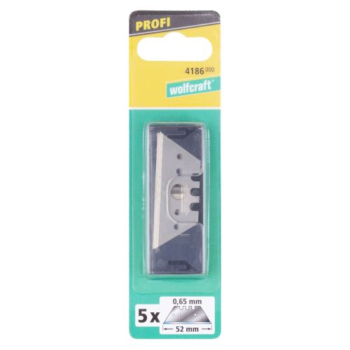 5 cuchillas trapezoidales profesionales de 0,65 x 52 mm