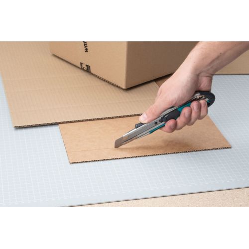 Cúter profesional de doble seguridad con cuchilla separable de 18 mm