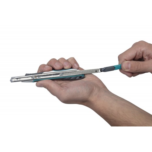 Cúter profesional de doble seguridad con cuchilla separable de 9 mm