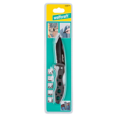1 navaja plegable con cuchilla dentada de 75 mm