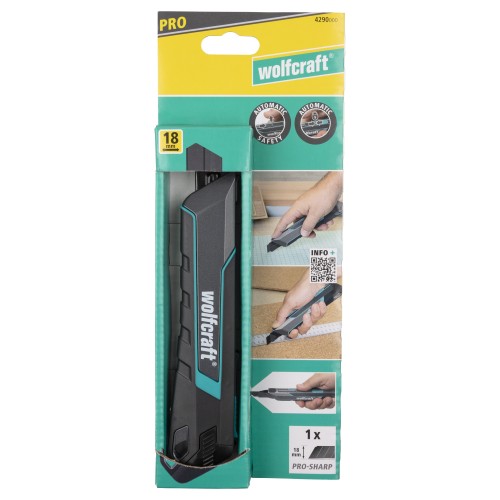 Cúter de cuchillas separables PRO SAFETY, 18 mm