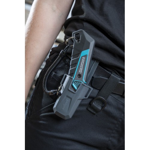 Cúter de cuchilla trapezoidal PRO SAFETY con estuche