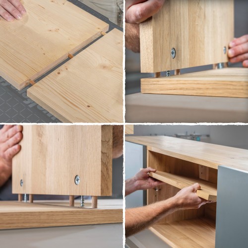 Juego de uniones excéntricas para muebles