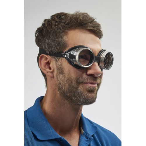 Gafas de protección contra esquirlas, con cinta de goma, incoloras