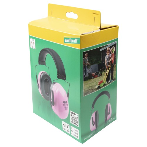 Protector auditivo con orejeras KIDS, rosa