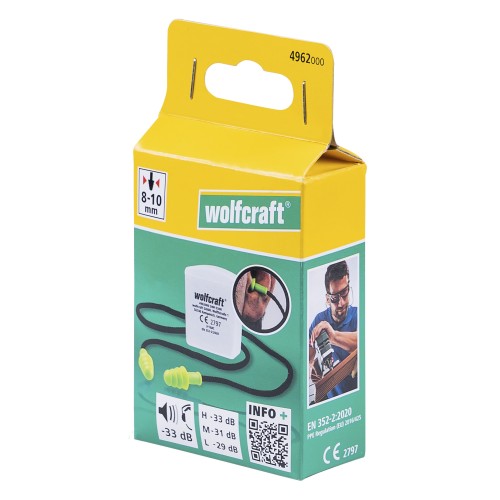 Tapones de protección para los oídos, con cordón