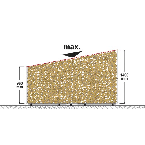 Soporte para almacenar leña modular XXL