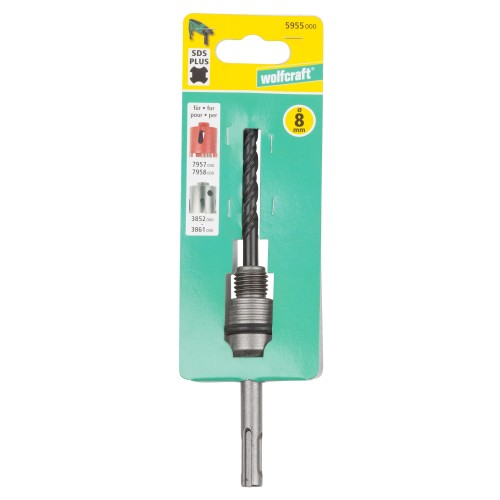 Adaptador SDS-Plus con broca centradora, Ø 8 mm, 110 mm