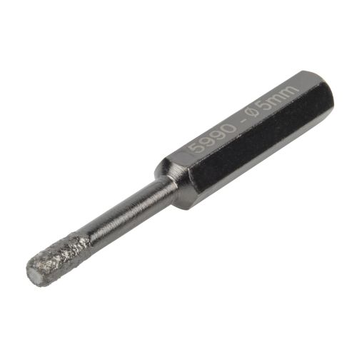 1 broca de diamante vást. hexagonal, Ø 5 mm