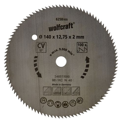 1 disco de sierra circular CV, 100 dientes ø140 mm