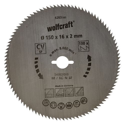 1 disco de sierra circular CV, 100 dientes ø150 mm