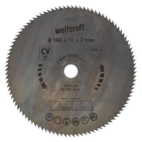 1 disco de sierra circular CV, 100 dientes ø160 mm
