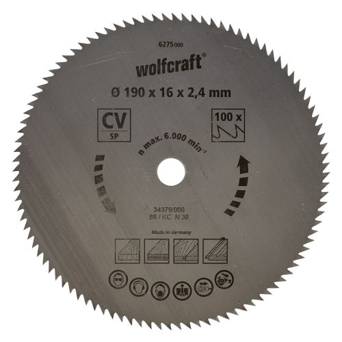1 disco de sierra circular CV, 100 dientes ø190 mm