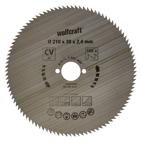 1 disco de sierra circular CV, 100 dientes ø210 mm