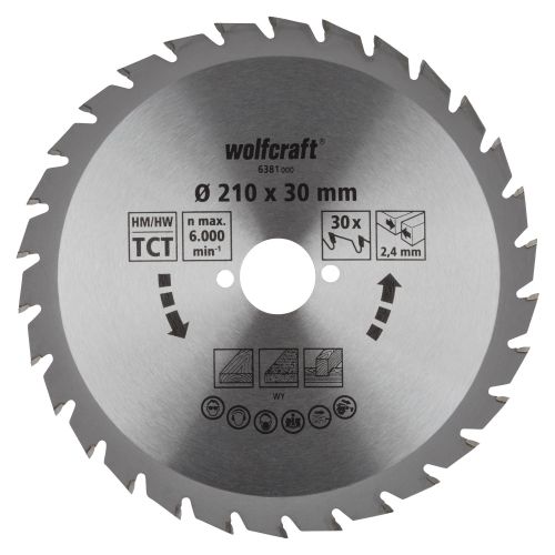 1 disco de sierra circular CT, 30 dientes ø210 mm