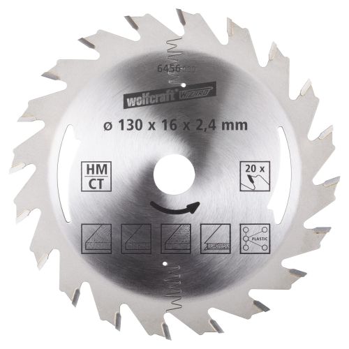1 disco de sierra circular CT, 20 dientes ø130 mm