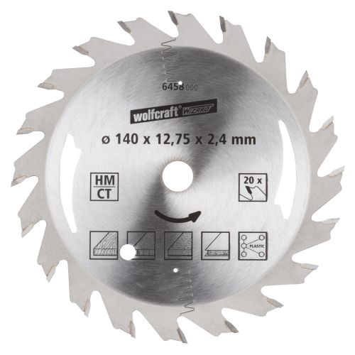 1 disco de sierra circular CT, 20 dientes ø140 mm