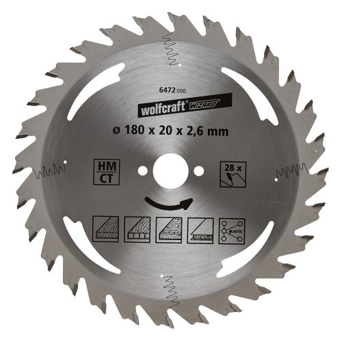 1 disco de sierra circular CT, 28 dientes ø180 mm