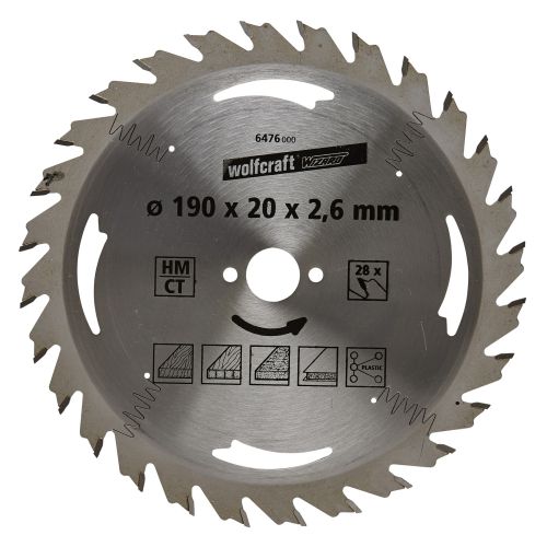 1 disco de sierra circular CT, 28 dientes ø190 mm