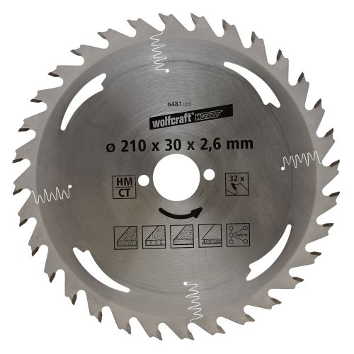 1 disco de sierra circular CT, 32 dientes ø210 mm