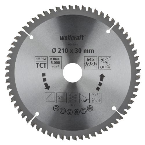 1 disco de sierra de corte e ingleteado CT 64 dientes ø210 mm
