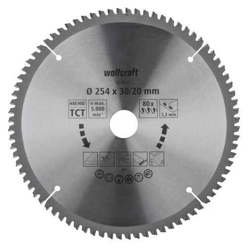 1 disco de sierra de corte e ingleteado CT 80 dientes ø254mm