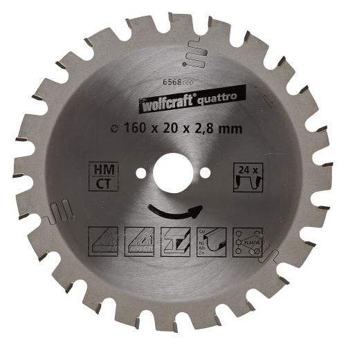 1 disco de sierra circular CT, 24 dientes ø160 mm