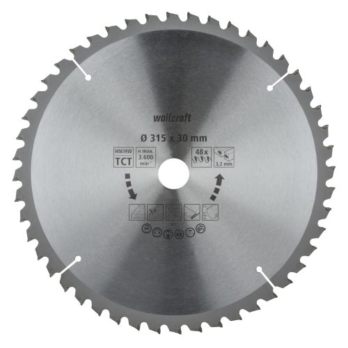 1 disco para sierras circulares de mesa CT, 48 dientes ø315 mm
