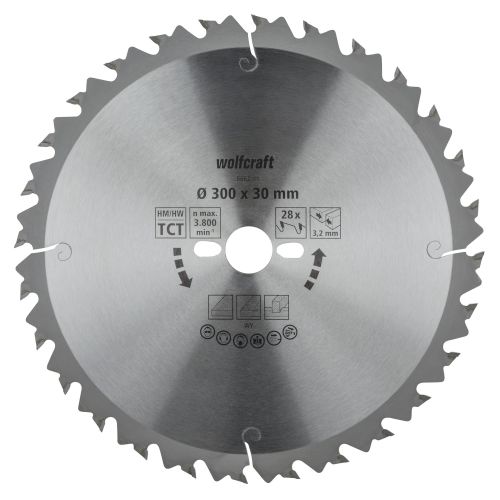 1 disco para sierras circulares de mesa CT, 28 dientes ø300 mm