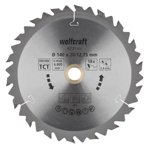 1 disco de sierra circular CT, 18 dientes ø140 mm