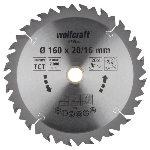 1 disco de sierra circular CT, 20 dientes ø160 mm